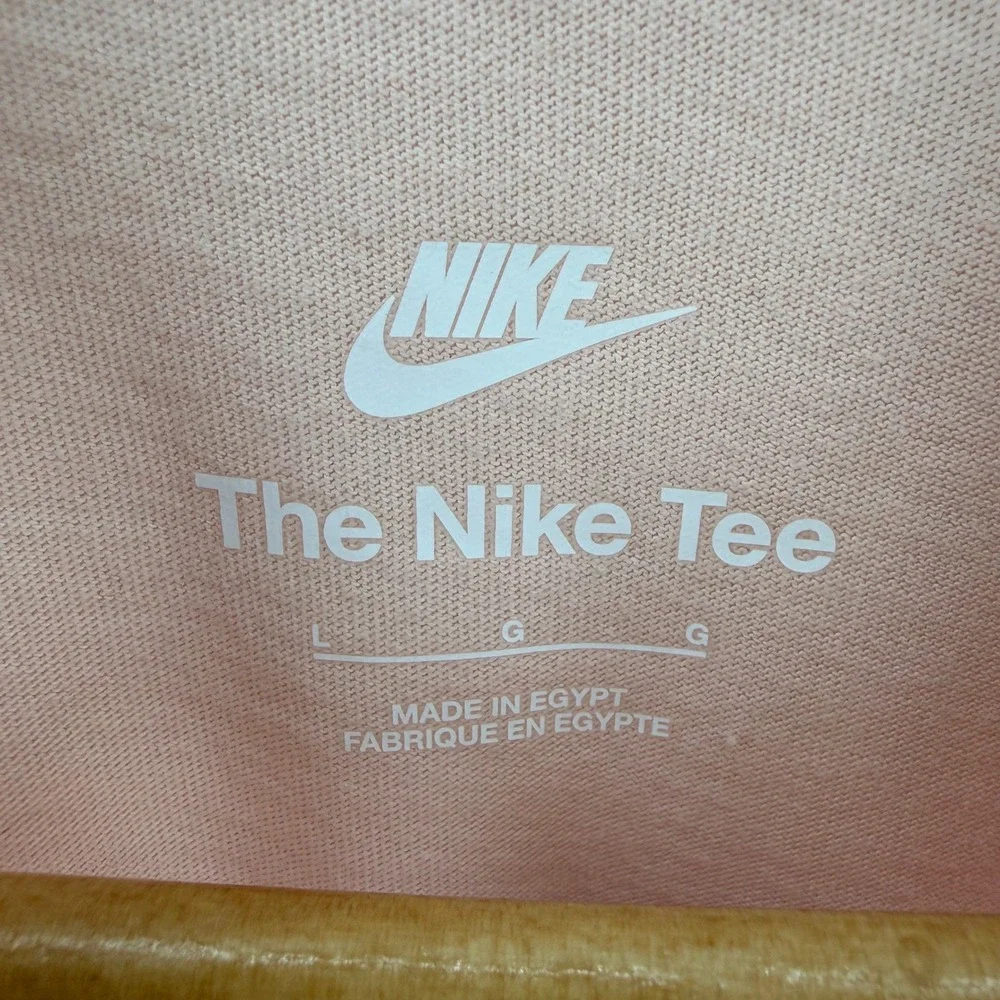 Nike Tee Graphic T Shirt Pink Bubble Drink Sneakers Snacks Size L NWT